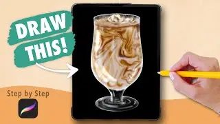 How to Draw a Realistic Coffee in Procreate - Easy Tutorial