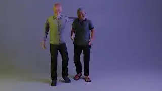 Hai ông cố đi cùng nhau ( 2 old mans walking & talking)