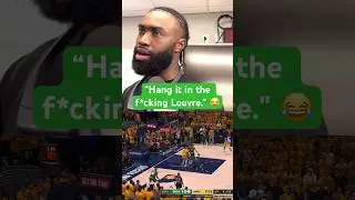 Jaylen Brown on Jayson Tatum's pass to Al Horford 🤣