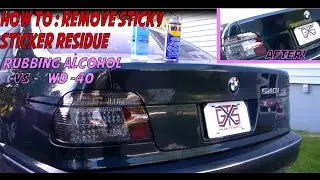 How to: Remove sticky sticker residue  ( rubbing alcohol (isopropyl alcohol) VS WD 40)
