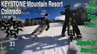 Keystone Mountain Resort - Second Day Ever on the Ski Bike - Rippin' It With Friends, Run Number TWO