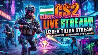 🔥 CS2 UZBEK STREAM! | 1 TA OMADLI ODAMGA SKIN SOVG'A (KONKURS) 🎁