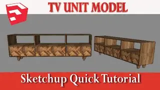 HOW TO MAKE TV UNIT IN SKETCHUP