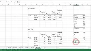 How to combine variables in one chart or table using SPSS and Excel