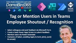 Mention users in Teams Channel via Power Automate - MS Forms or Power Apps - Employee Recognition
