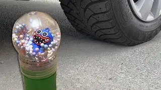 Crushing Crunchy & Soft Things by Car! - EXPERIMENT: HUGGY WUGGY vs DINOSAURS vs CAR vs JELLY