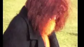Orange sweater fetish