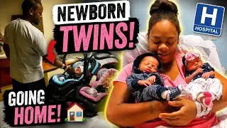 Newborn Twins Coming Home from The Hospital | Vlog |