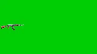 AK47 gun green screen video from WD