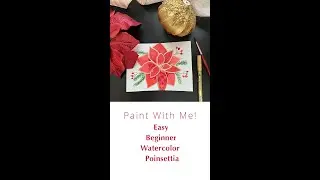 Simple Watercolor Poinsettia
