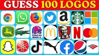 GUESS THE LOGO IN 5 SECONDS | 100 Popular Logos | Logo Quiz 2026