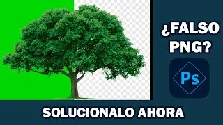 ✅ SOLUCION al FALSO PNG que NO SIRVE [ Eliminar fondo CUADRICULADO ] en Photoshop | Tutorial Español