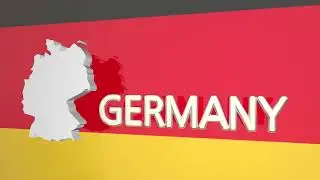 Wolrd Map | Germany country nation map | europe | 3D Animation
