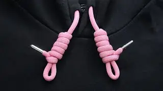 Ave Craft: How to tie Hoodie Strings for beginners. Great rope knot trick and skills.