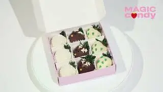 Набор из 9 клубник в шоколаде 