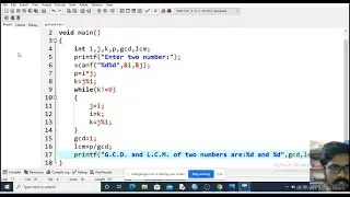 GCD and LCM of two number in C language
