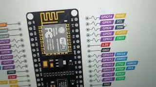 SPI pins,I2C pins,Reset button,Flash button and 2.4GHz antenna of Nodemcu ESP8266.