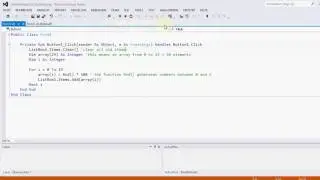 VB: One Dimensional Array