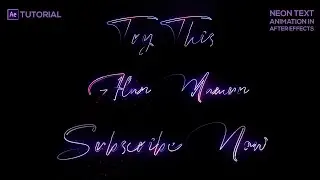 After Effects Text Animation | Neon Text | After Effects Tutorial