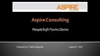 PeopleSoft Forms Demo