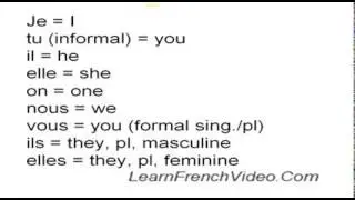 French Personal Pronouns