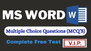 Free MS Word Multiple Choice Questions Test