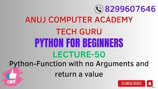Python-Function with no arguments and return a value