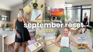 september reset vlog 🍂 cleaning & organizing, lock in prep, new goals, planner setup, books club
