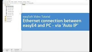 Ethernet connection between easyE4 and PC – via “Auto IP” (Tutorial)