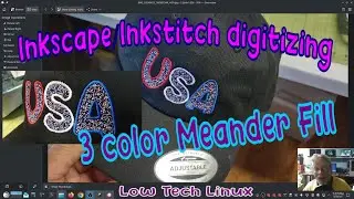Inkstitch - 3 color meander fill. Hey look, I had a good idea :)