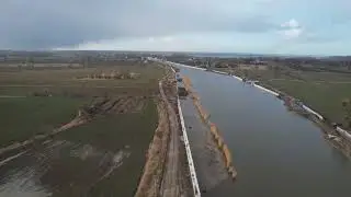 Przekop Mierzei Wiślanej - prace od strony Elbląga.