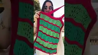Модный Шоппер спицами. Мк на моем канале. #knitting #stricken #вязание