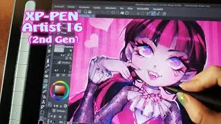 Dibujo a Draculaura + Review XP-Pen Artist 16 (2nd gen)