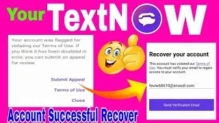 How to Recover Textnow & second line disabled account - Virtual USA 🇺🇸 WhatsApp Number