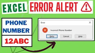 Show Custom Error Alert using Data Validation in Excel 
