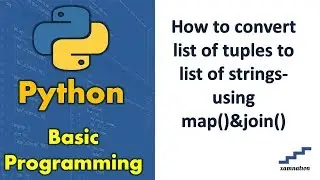 How to convert list of tuples to list of strings-using map()&join()