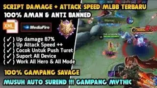 SCRIPT DAMAGE +ATTACK SPEED 87% MLBB ALL HERO NEW PATCH 2022 ANTI BANNED | CHEAT ML MOBILE LEGENDS