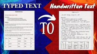 How To Convert Text To Handwriting - How To Convert Text Into Handwriting File
