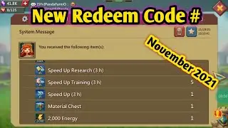 Lords Mobile New Redeem Code | November 28 2021| Free Gift In Lords Mobile Gameplay.