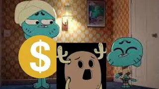 Girl in peanut suit reacting to FAN ARTS