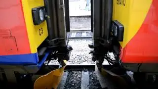 East Midlands Trains 153374 and 156470 coupling together