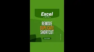 Remove Duplicate Values Shortcut in Excel | Excel | Tutorials | Youtube Shorts 