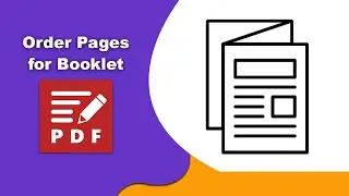 How to order pages for a booklet in PDF-XChange Editor