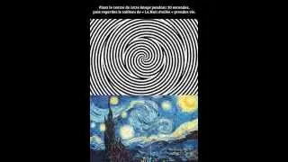 Optical illusion with The Starry Night // Ilusion óptica con La Noche Estrellada