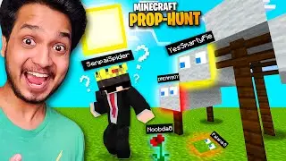 ALL YOUTUBERS FUNNY MINECRAFT PROP-HUNT 