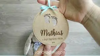 Bolinha de Natal para bebé