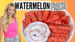 Watermelon Fries with Yogurt Dip // Lindsay Ann
