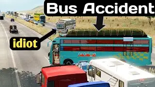 Private Bus High Speed Driving | Overtake Accident | Euro Truck Simulator 2 Bus Mod