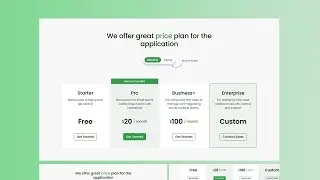 How To Make Pricing Table Using HTML And CSS | Price Plan on Website In HTML & CSS