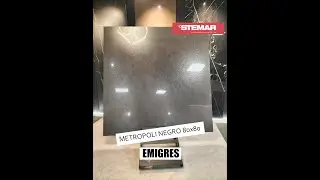 Emigres Metropoli Negro 80x80 Lappato Płytka Gresowa